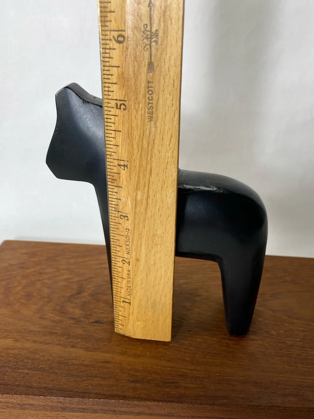 IKEA FINANSIELL Matte Black Dala Horse Minimal Decorative Sculpture